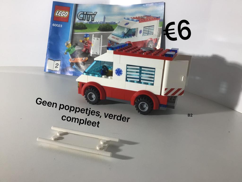 LEGO City Ambulance en Brandweerauto 60023, Lego, Ophalen of Verzenden, Complete set, Inclusief instructies