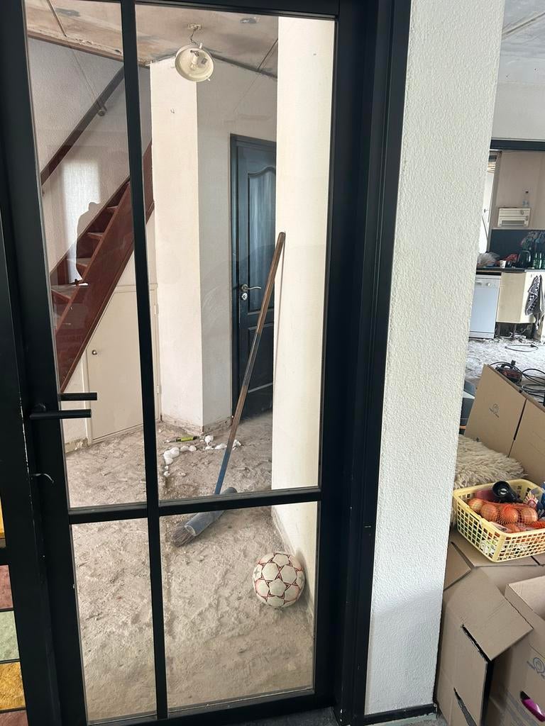 3 maal houten glas deuren, Ophalen, Gebruikt, 80 tot 100 cm, Binnendeur