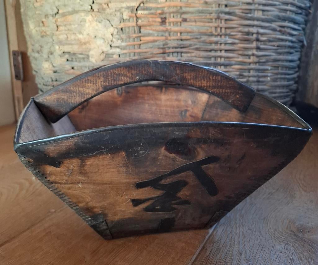 Antieke Chinese rijstmand / plukbak - Robuust en landelijk, Verzenden