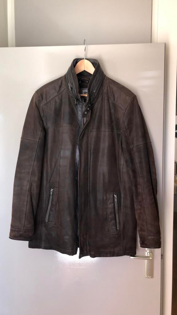 Leren jas maat 50, Ophalen of Verzenden, Zo goed als nieuw, Maat 48/50 (M), Bruin