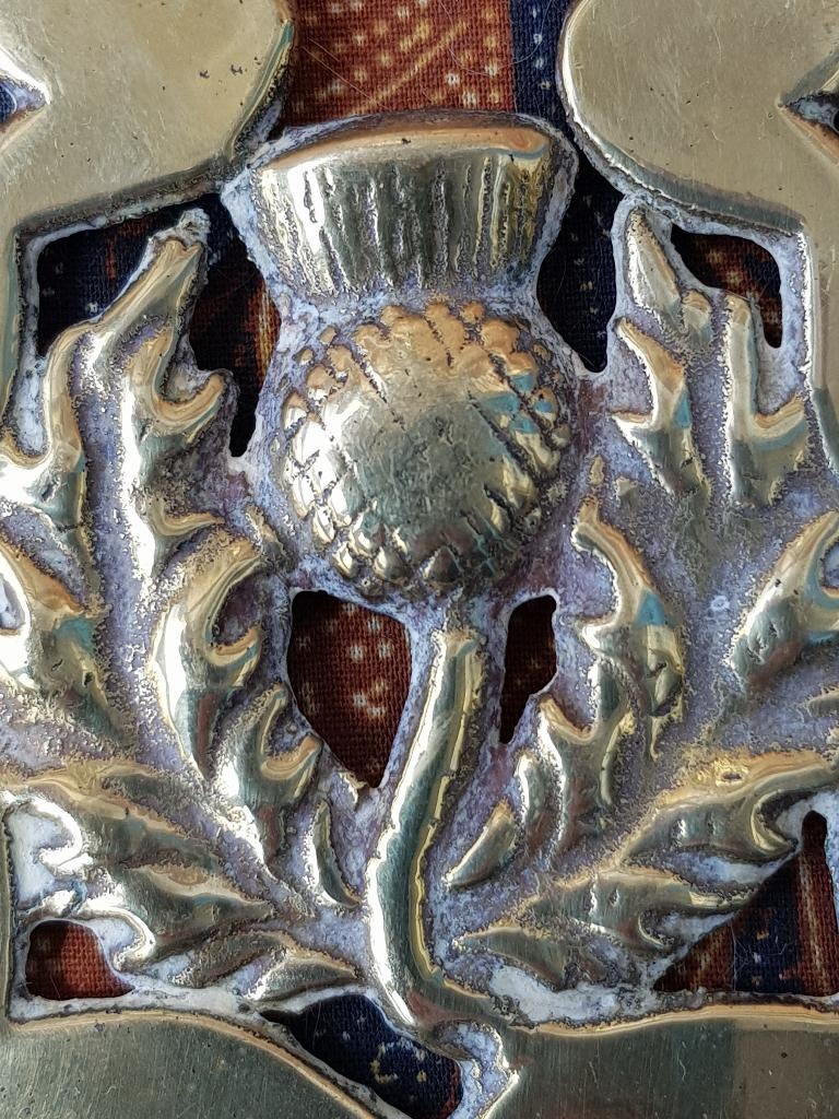 Antiek kleppermannetje uit Engeland met de Schotse distel., Antiek en Kunst, Ophalen of Verzenden, Koper