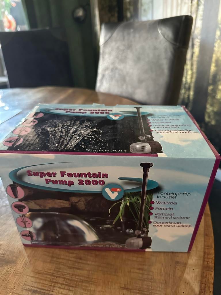 Nieuwe Super Fountain Pomp 3000 - Fonteinpomp, Tuin en Terras, Waterpartijen en Fonteinen, Ophalen of Verzenden, Nieuw, Fontein