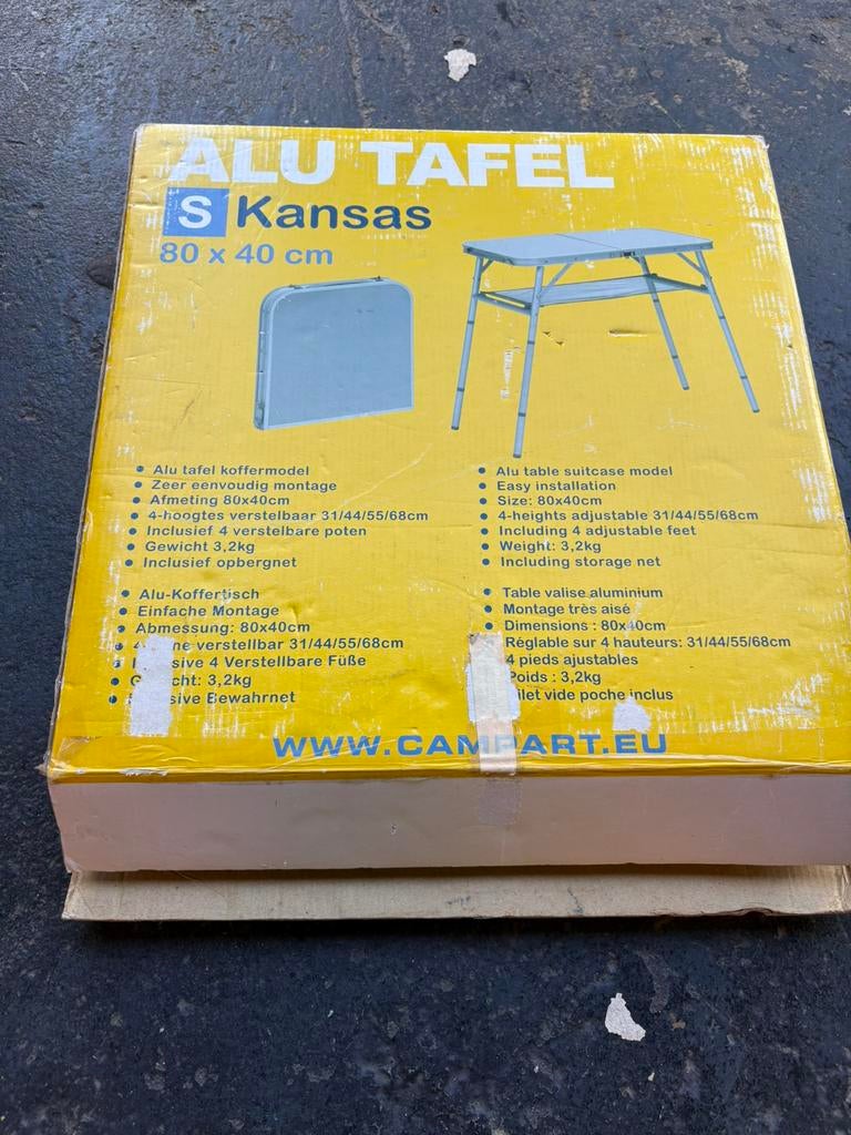 Alu tafel campart inklapbaar, Caravans en Kamperen, Caravan accessoires, Ophalen of Verzenden, Zo goed als nieuw
