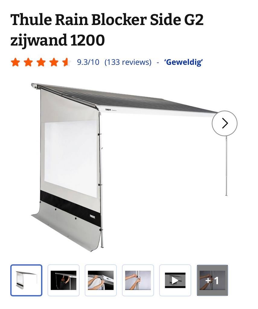 Te koop: 2 Thule zijwanden voor omnistore zakluifel caravan, Caravans en Kamperen, Caravan accessoires, Ophalen, Zo goed als nieuw