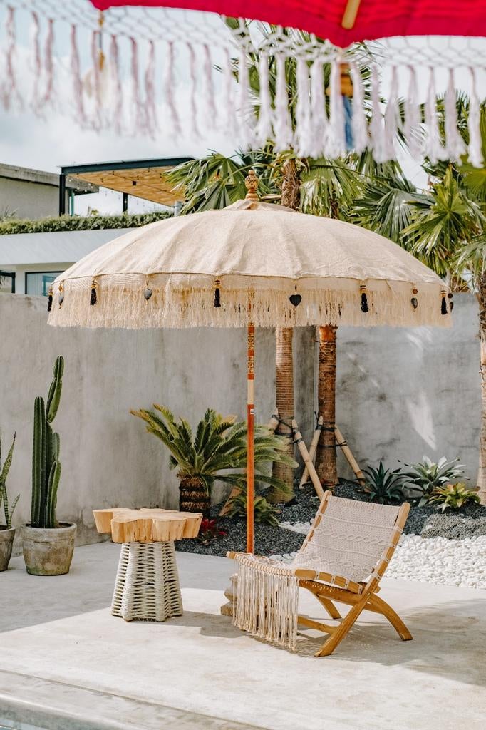 Bali parasol 250cm, Tuin en Terras, Parasols, Ophalen of Verzenden