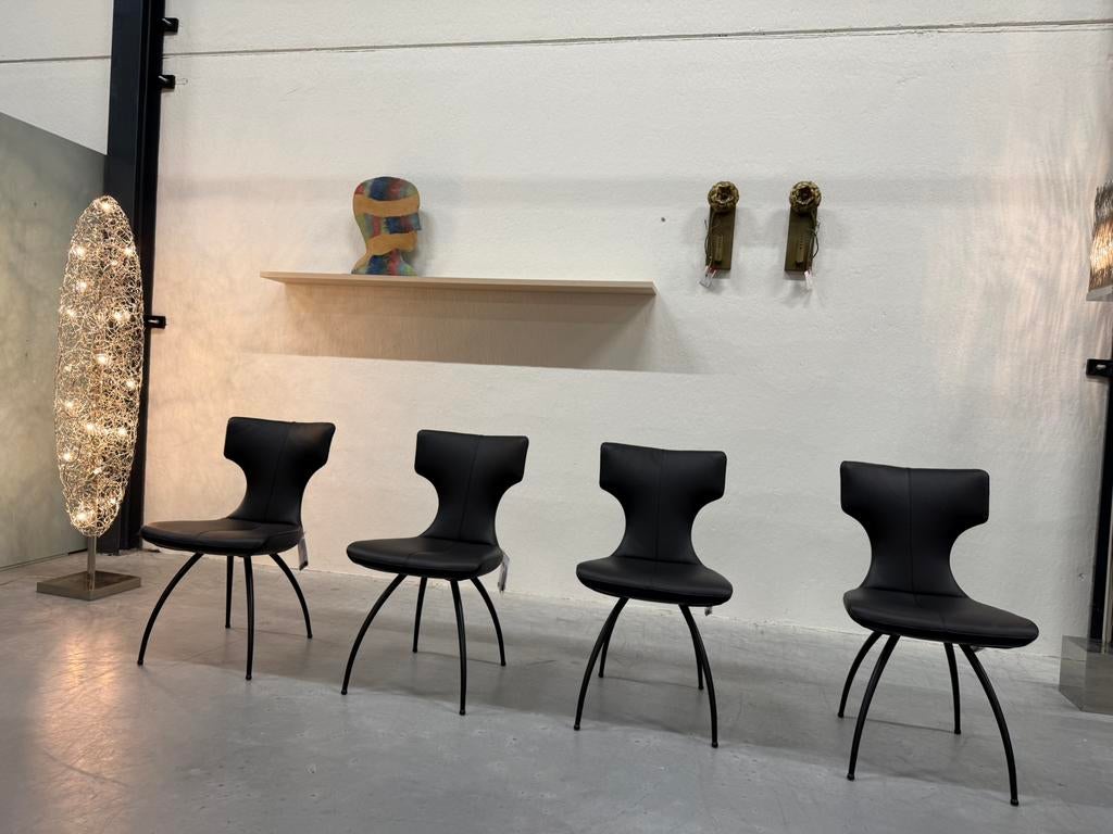 5 Nieuw Leolux Callas eetkamerstoel zwart leer Design Stoel, Leolux, Zwart, Nieuw, Leer