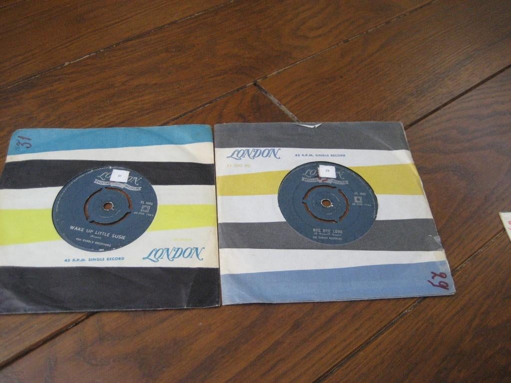 60s the everly brothers originals 2x, Gebruikt, 7 inch, Single, Ophalen of Verzenden