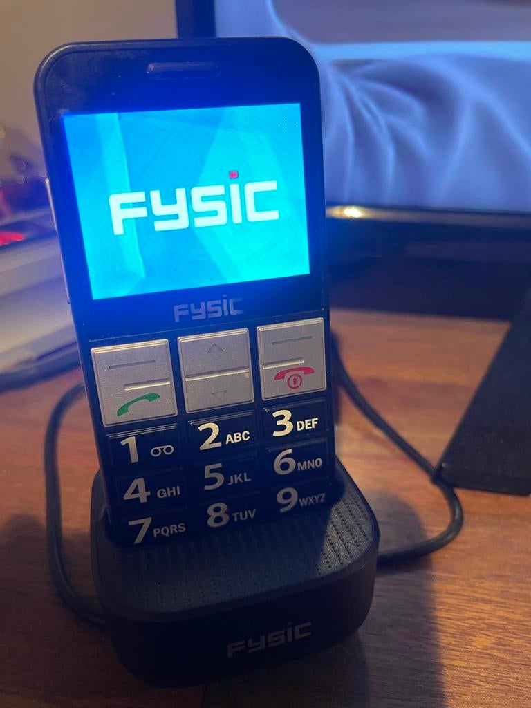 Fysic seniorentelefoon, Ophalen of Verzenden, Zo goed als nieuw, 3 tot 6 megapixel, Zonder simlock
