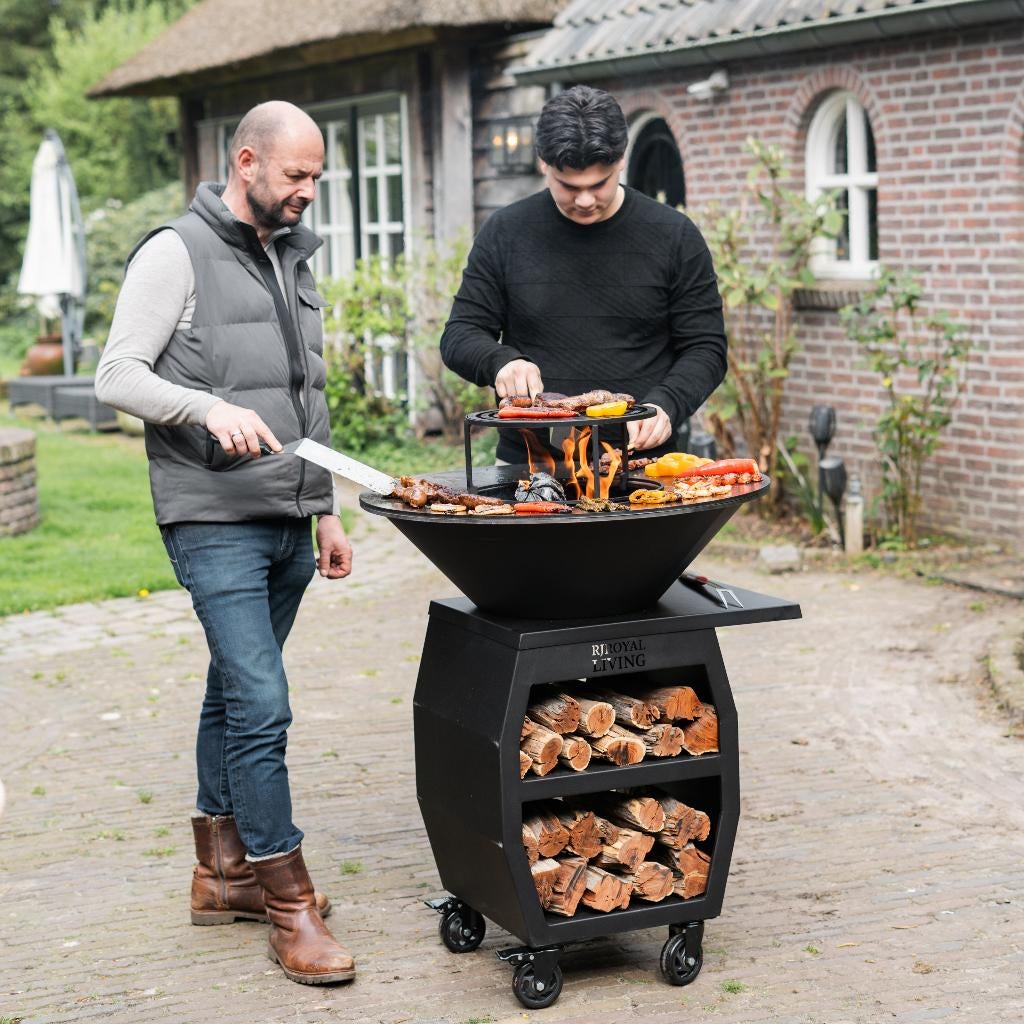 BBQ Plancha Companero XXL 2.0 Blackline met houtopslag NW, Ophalen of Verzenden, Nieuw, RJRoyal Living