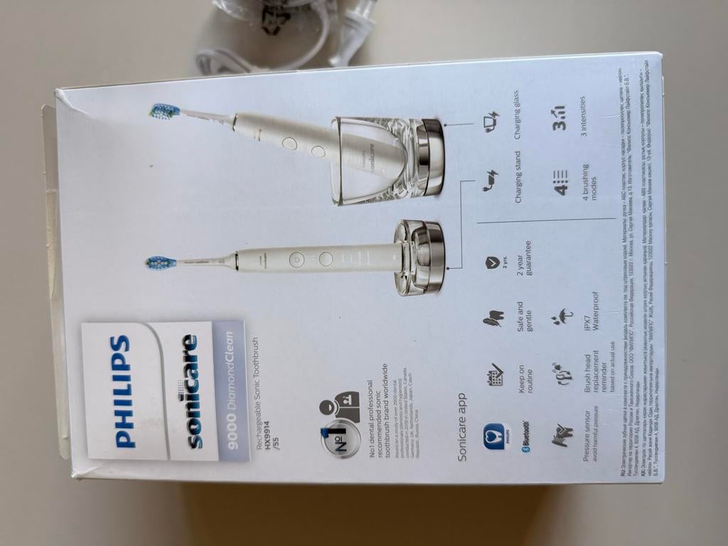 Philips Sonicare DiamondClean 9000 tandenborstels, Ophalen of Verzenden, Zo goed als nieuw, Mondverzorging