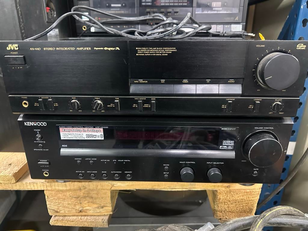 Kenwood versterker defect, Audio, Tv en Foto, Versterkers en Receivers, Gebruikt, JVC, Ophalen of Verzenden, 60 tot 120 watt