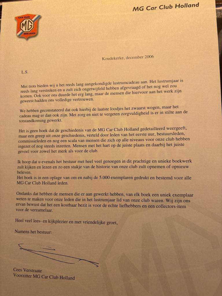 MG Car Club Holland 1955-2005 Boek, Ophalen of Verzenden, Gelezen, Overige merken