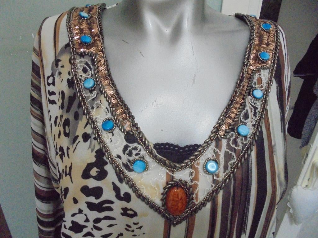 Bella ragazza prachtige blouse met stenen M, Maat 38/40 (M), Overige kleuren, Bella Ragazza, Ophalen of Verzenden