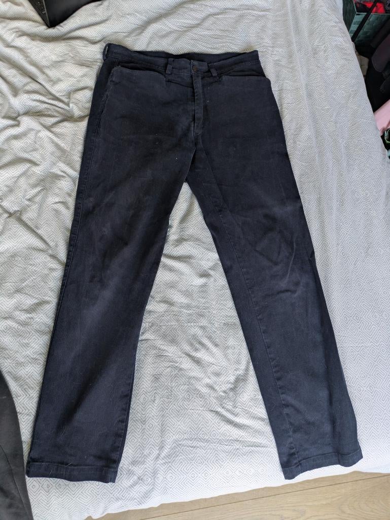 Donkerblauwe corduroy broek, maat 44, gemaakt in Spanje, Ophalen