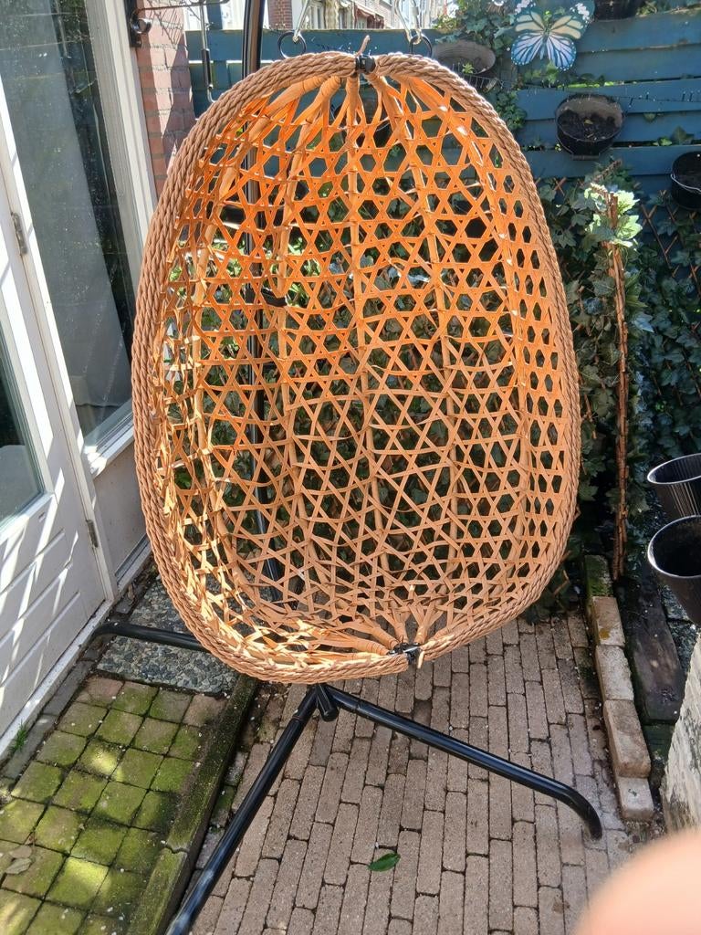 Hangstoel met standaard, Huis en Inrichting, Ophalen, Zwart, Metaal, Eén