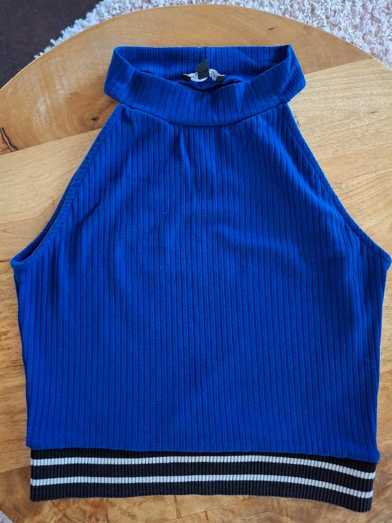 Blauwe Coolcat crop top XS/34, Kleding | Dames, Blauw, Ophalen of Verzenden, Zo goed als nieuw, Coolcat