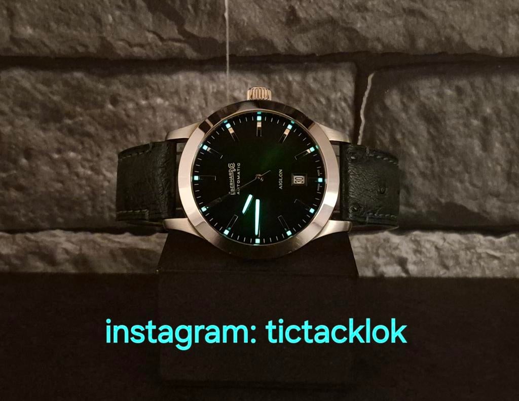 Eberhard & Co Aiglon Grande Taille 41mm, Full Set 2024, Overige merken, Leer, Staal, Polshorloge