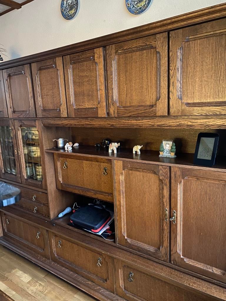 Eiken wand/ buffet meubel, Ophalen, Gebruikt, Met deur(en), Eikenhout