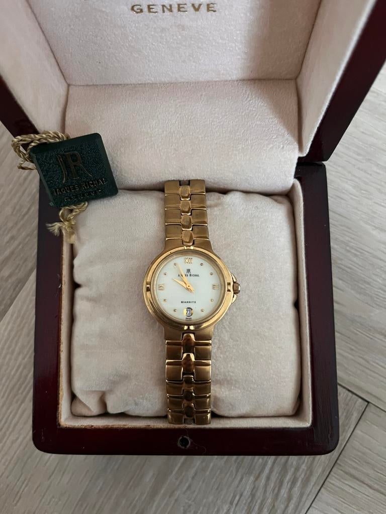 Jaques Richal Biarritz horloge 18k gold plated – klassiek, Overige merken, Staal, Gebruikt, Polshorloge