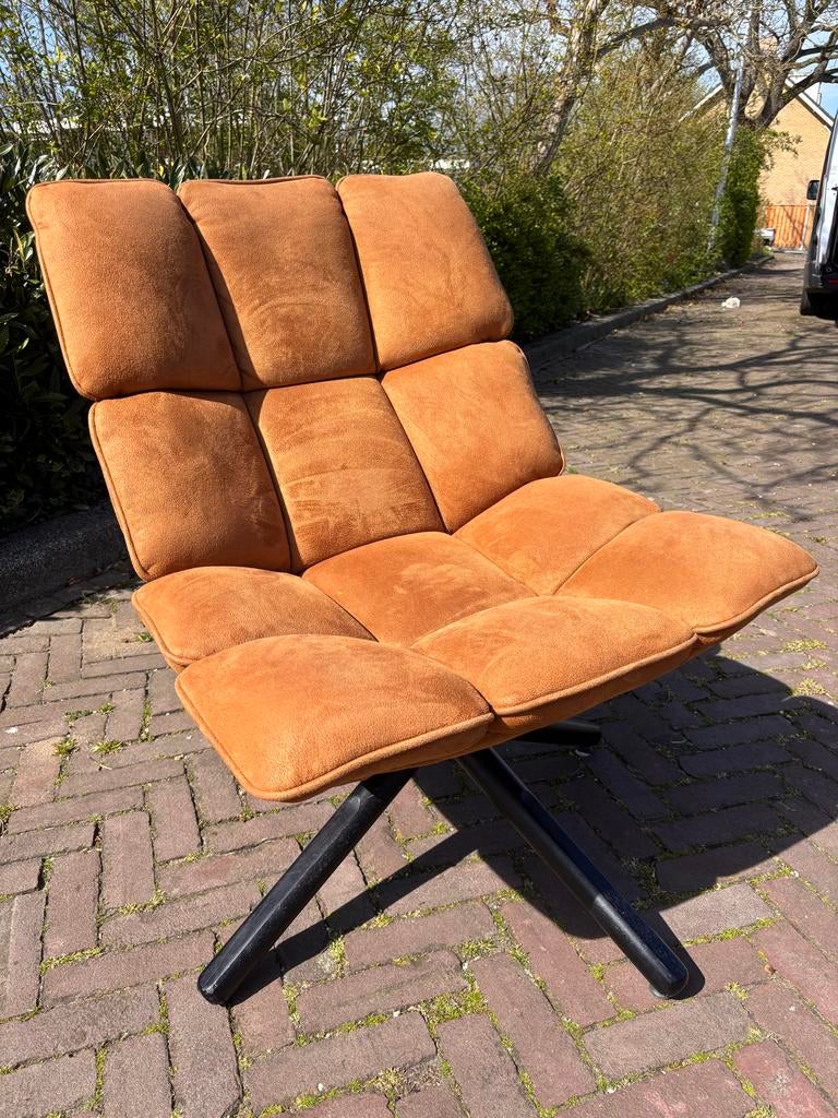 Mooie Luxe fauteuil - Zo goed als nieuw industrieel, Ophalen, 75 tot 100 cm, Zo goed als nieuw, Stof