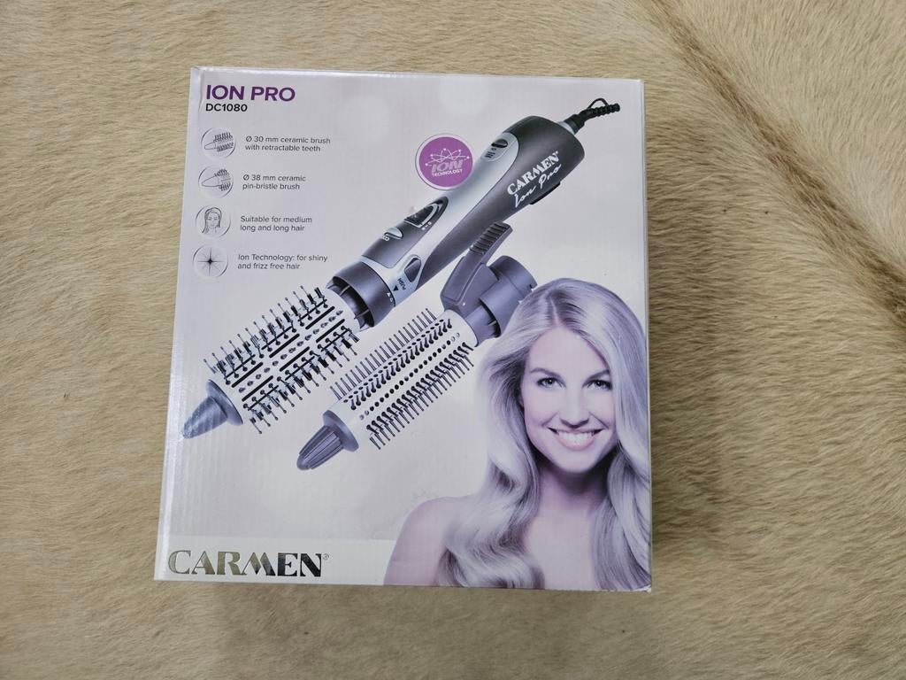 Carmen DC1080 ION PRO krulborstel föhnborstel föhn borstel, Ophalen of Verzenden, Zo goed als nieuw, Föhn of Haardroger