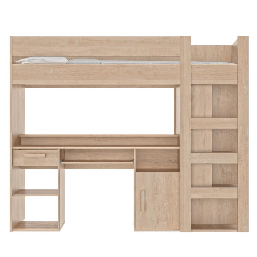 Montana hoogslaper - 90x200 - Blond eikenkleur, Niet ingevuld, Hoogslaper, Niet ingevuld, Nieuw