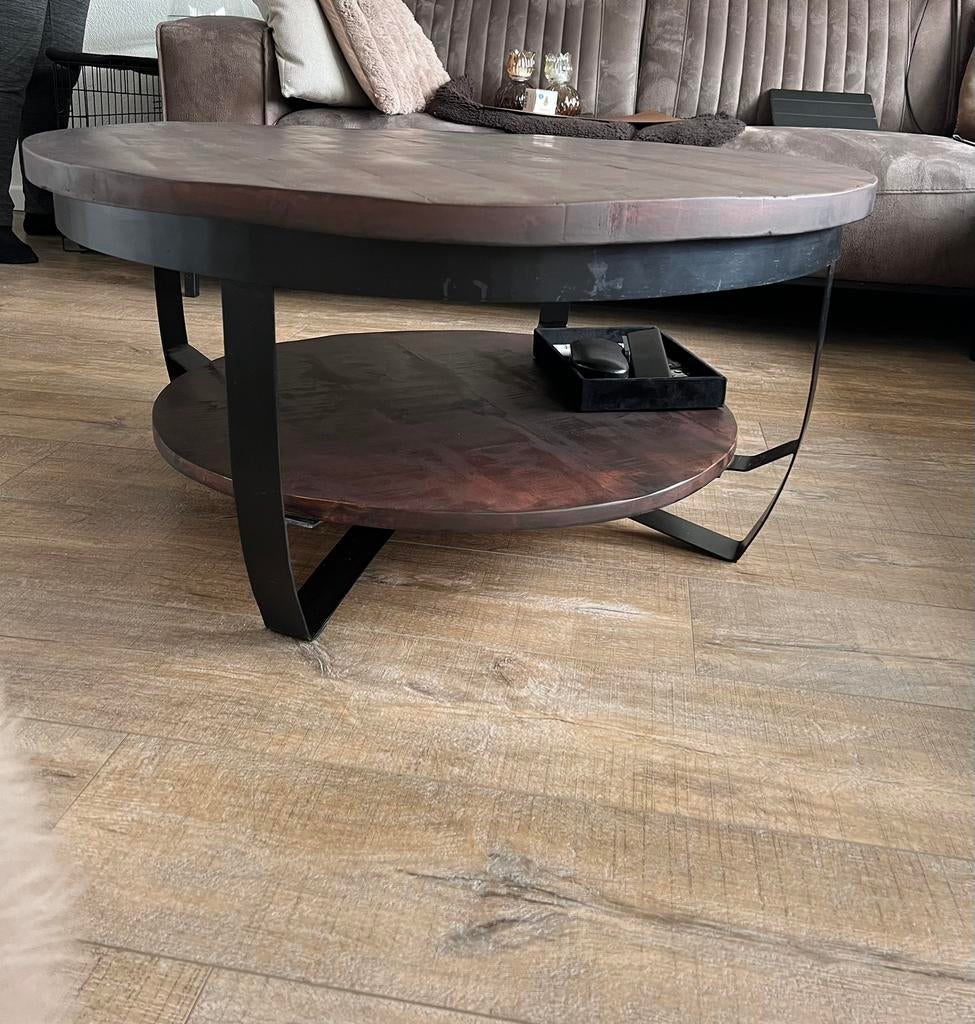 Teakhoute salontafel, Huis en Inrichting, Tafels | Salontafels, Ophalen, 100 tot 150 cm, 50 tot 100 cm, Zo goed als nieuw