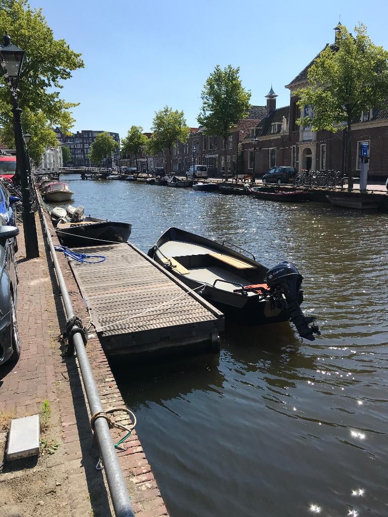 Prachtige Stalen Vlet incl. motor, Watersport en Boten, Sloepen, Ophalen, Gebruikt, Tot 10 pk, Staal