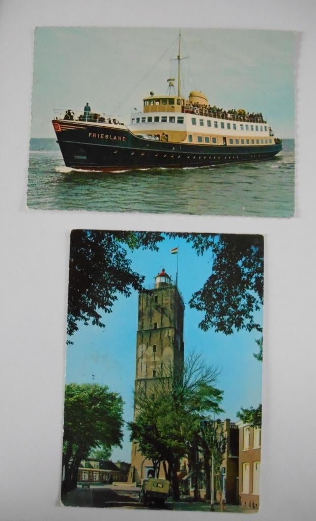 Nwe ansichten Terschelling- Brandaris+veerboot de Friesland, Ophalen of Verzenden, 1960 tot 1980, Ongelopen, Friesland