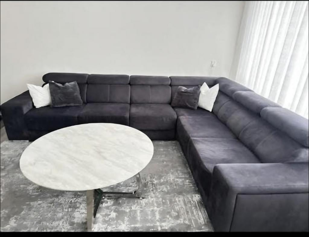 ZGAN antraciet hoekbank, Hoekbank, 300 cm of meer, Ophalen of Verzenden, Zo goed als nieuw