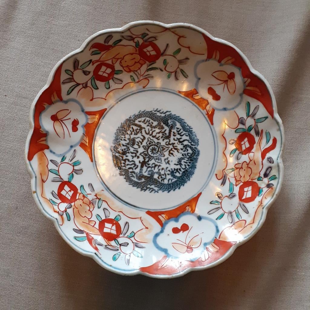 Antiek Japans bord, "Imari", Ophalen of Verzenden