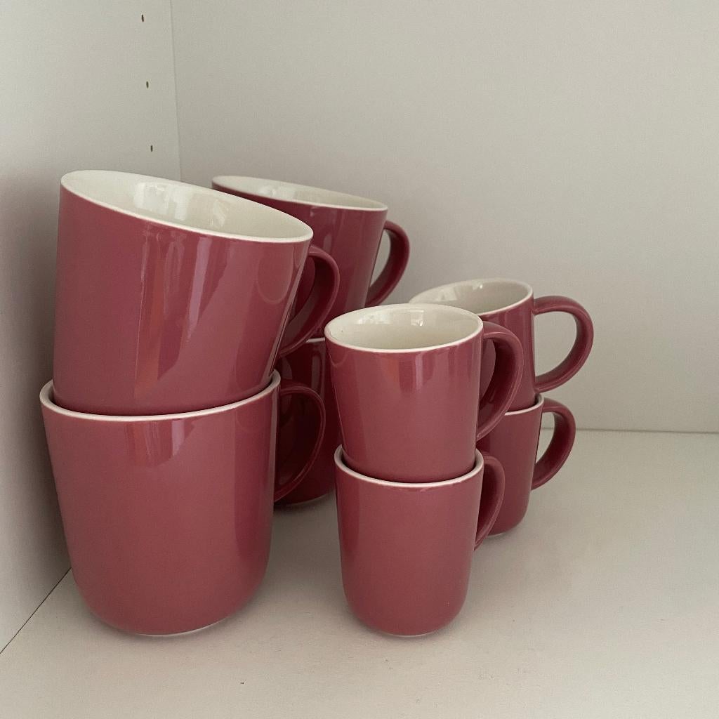 HEMA Koffiekopjes en espressokopjes in vrolijke kleuren, Ophalen of Verzenden, Zo goed als nieuw, Overige stijlen, Kop(pen) en/of Schotel(s)