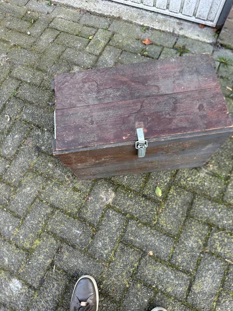 Vintage houten eierkist - Degelijke staat, Ophalen, Gebruikt, Minder dan 50 cm, 50 tot 75 cm