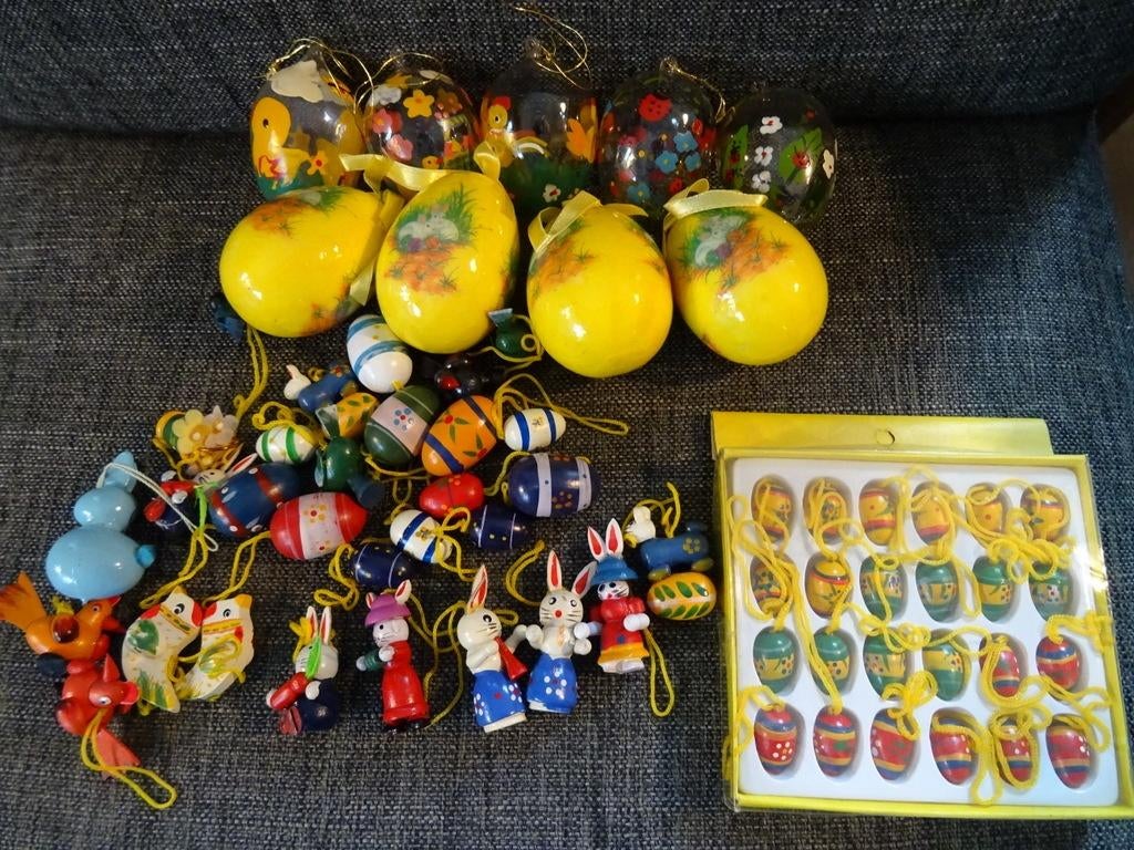 Curiosa Pasen paasdecoratie paaseieren paasversiering 1980, Ophalen of Verzenden, Zo goed als nieuw, Onbekend, Nvt