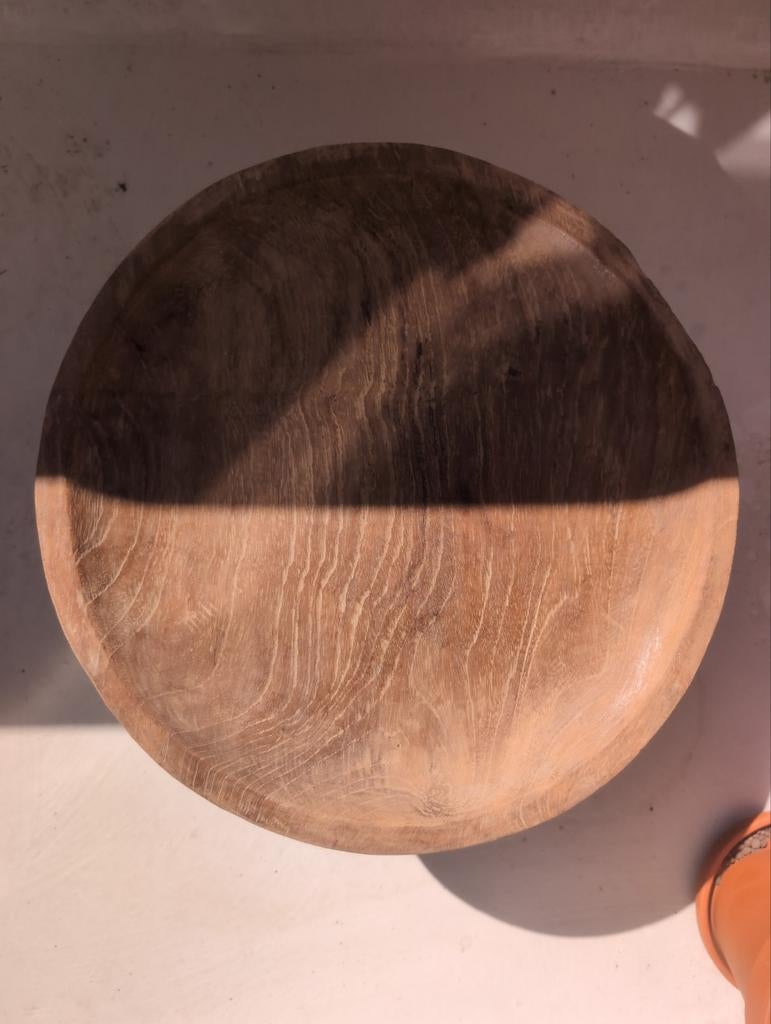 Grote houten schaal plank dienblad handgemaakt wereldwinkel, Ophalen, Nieuw