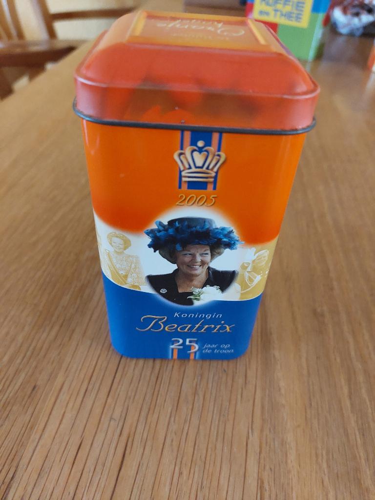 blikje de Ruijter koningin Beatrix 25 jaar op de troon, Verzamelen, Ophalen of Verzenden