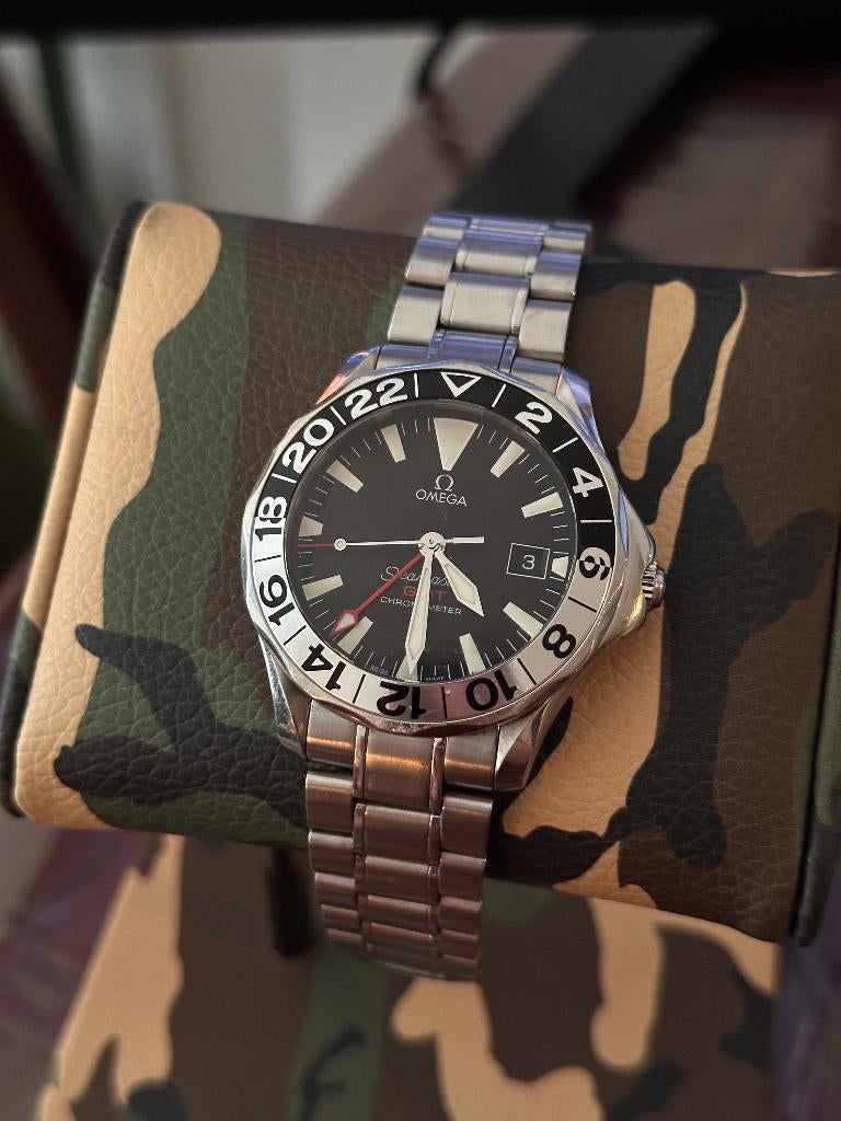 Omega Seamaster 50th Anniversary 2005 (full set + service), Sieraden, Tassen en Uiterlijk, Horloges | Heren, Ophalen, Staal, Staal