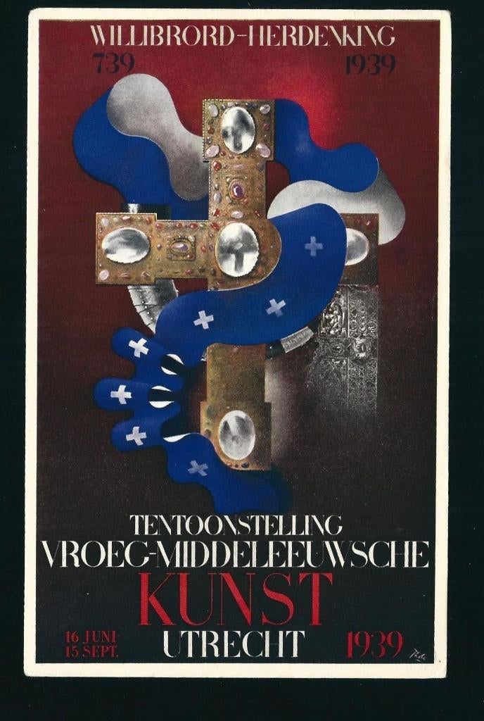 Karel Thole, Utrecht Tentoonstelling 1939, Verzamelen, Ansichtkaarten | Themakaarten, Verzenden, 1920 tot 1940, Ongelopen, Overige thema's
