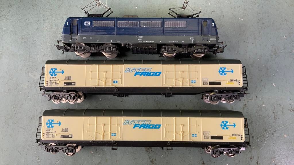 LIMA ho Koelwagen set , E loc E410 DB , 2 Interfrigo wagens., Treinset, Gelijkstroom, Ophalen of Verzenden, Zo goed als nieuw