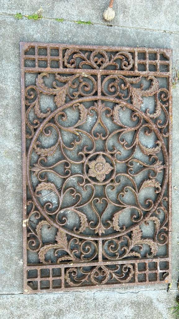 Gietijzeren deur rooster 50x70cm, Ophalen, Gebruikt, Gietijzer, Schoonloopmat