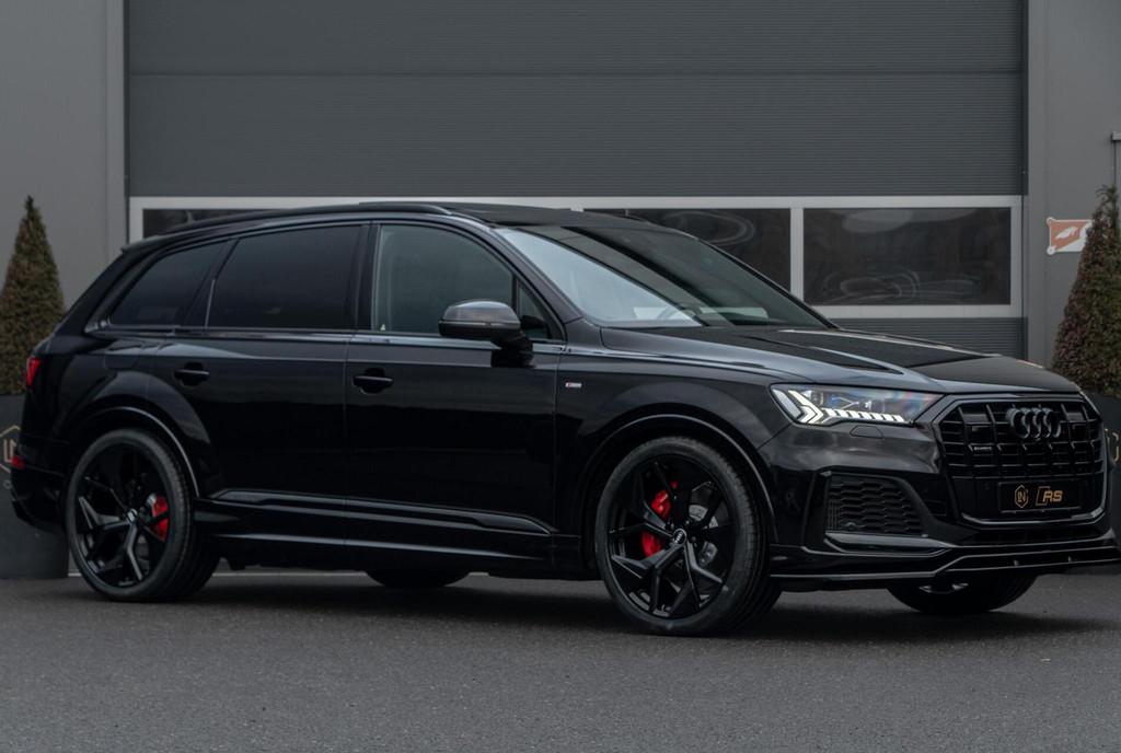 Audi Q7 55 TFSI e Quattro | Pano | Black| RS Zetels, Automaat, Gebruikt, 2995 cc, Met garantie (alle)