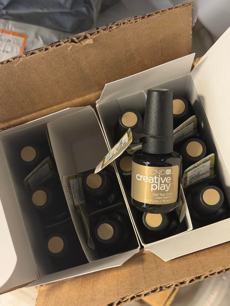 CND Creative Play Gel Top Coat - Glanzende Afwerking, Ophalen, Overige kleuren, Nieuw, Handen en Nagels
