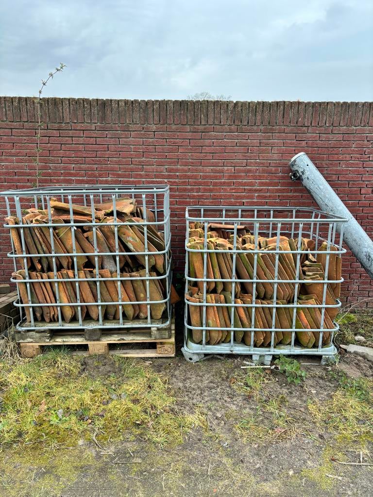 Oud Hollandse pannen, Gebruikt, Steen of Klei, Ophalen of Verzenden, 15 m² of meer