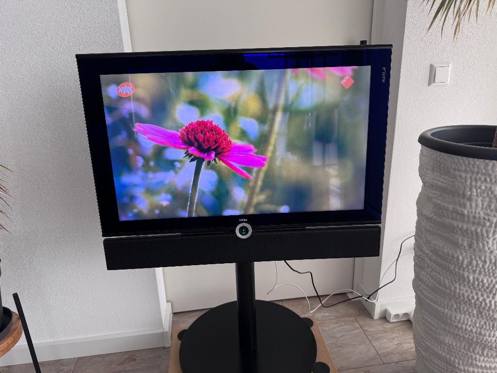 Loewe TV Individual 32 Compose Sound 3D op Floorstand, Gebruikt, LCD, 80 tot 100 cm, 100 Hz