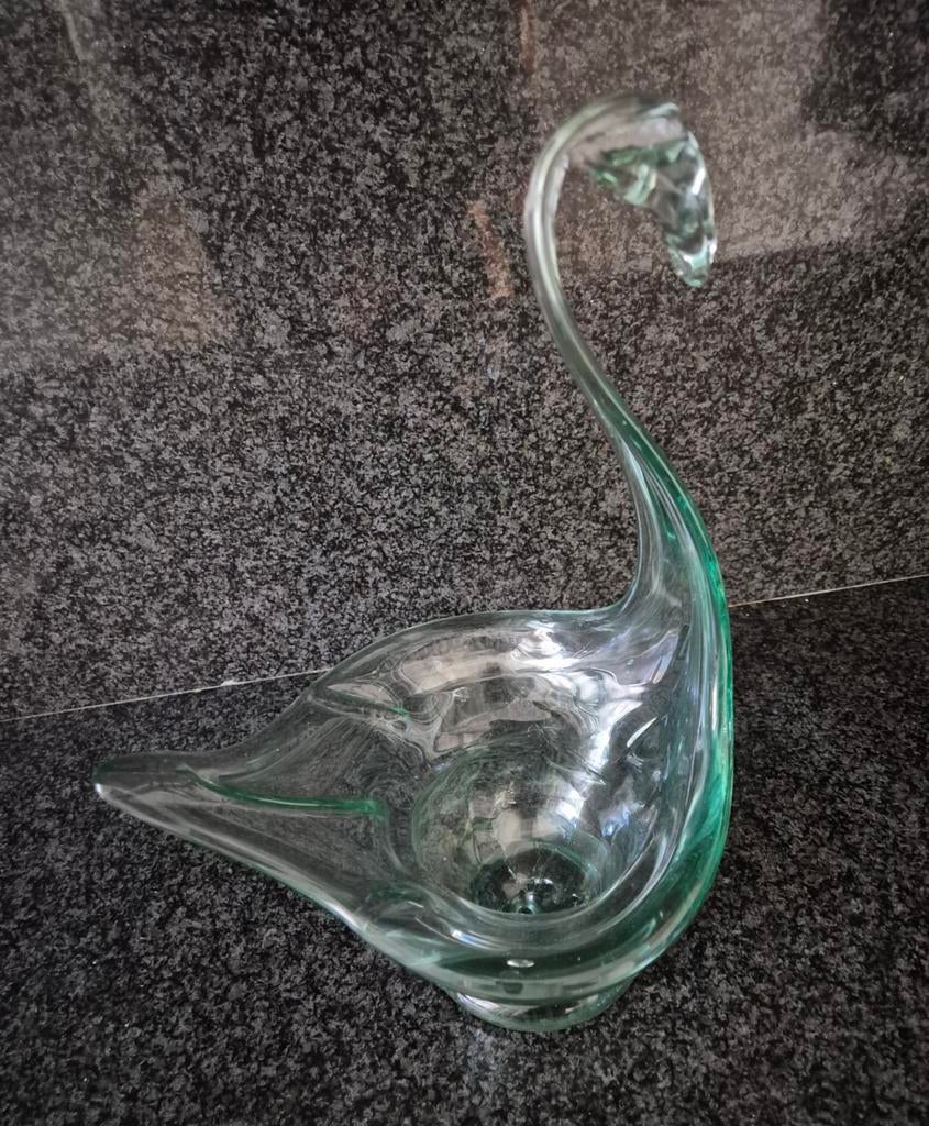 Glazen zwaan planthouder, Ophalen of Verzenden