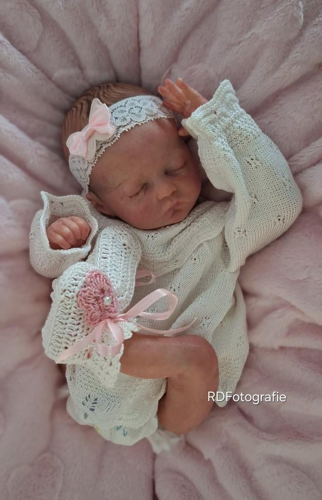 Reborn baby Annie, Ophalen of Verzenden, Zo goed als nieuw, Babypop, Levensecht of Reborn