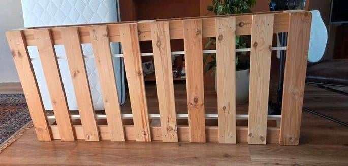 Nieuw houten bed 90x200 cm - Pallet stijl, Huis en Inrichting, Ophalen, 90 cm, Eenpersoons, Nieuw