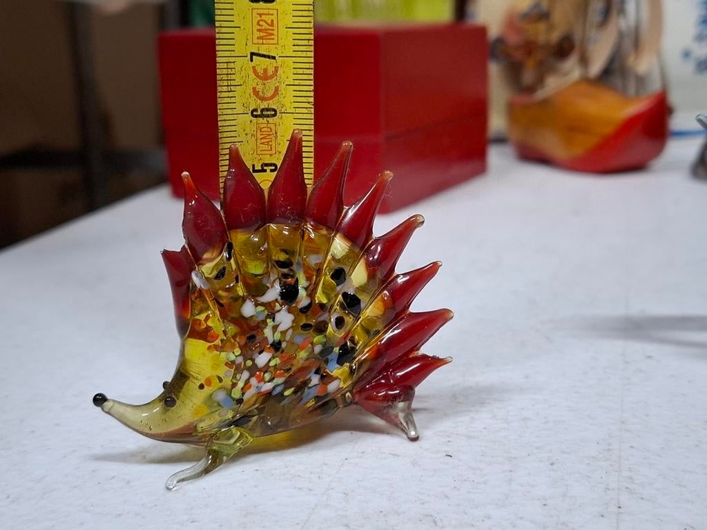 Glazen Egel Figuur - Handgemaakt Kunstobject, Ophalen of Verzenden