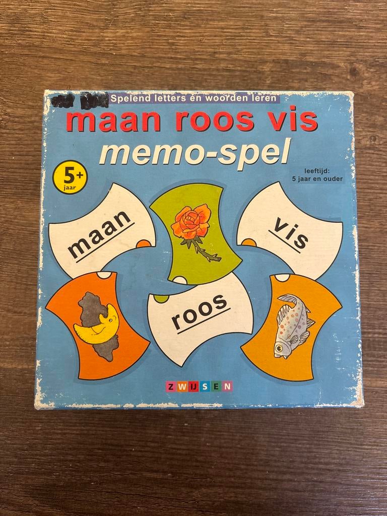 Maan roos vis memo-spel, Ophalen of Verzenden, Gebruikt, Taal en Lezen