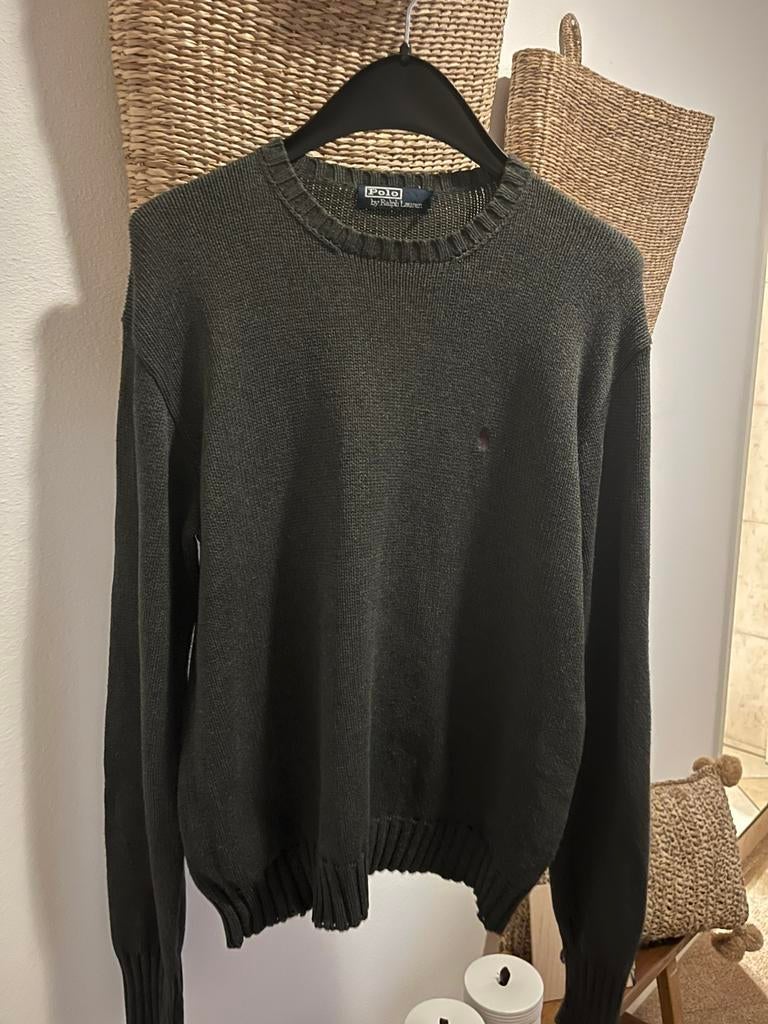 Trui polo ralph lauren maat m, Ophalen of Verzenden, Zo goed als nieuw, Maat 48/50 (M), Grijs